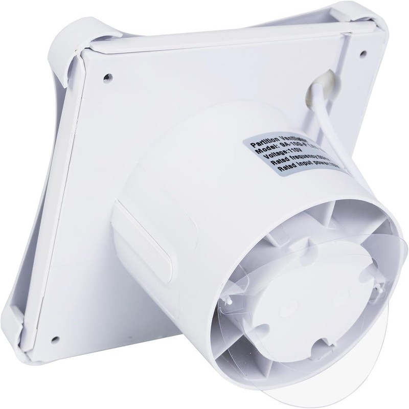 Hon&Guan 100mm Badlüfter mit LED, 95m³/h Wandventilator Abluftventilator, IP44 Ablüfter