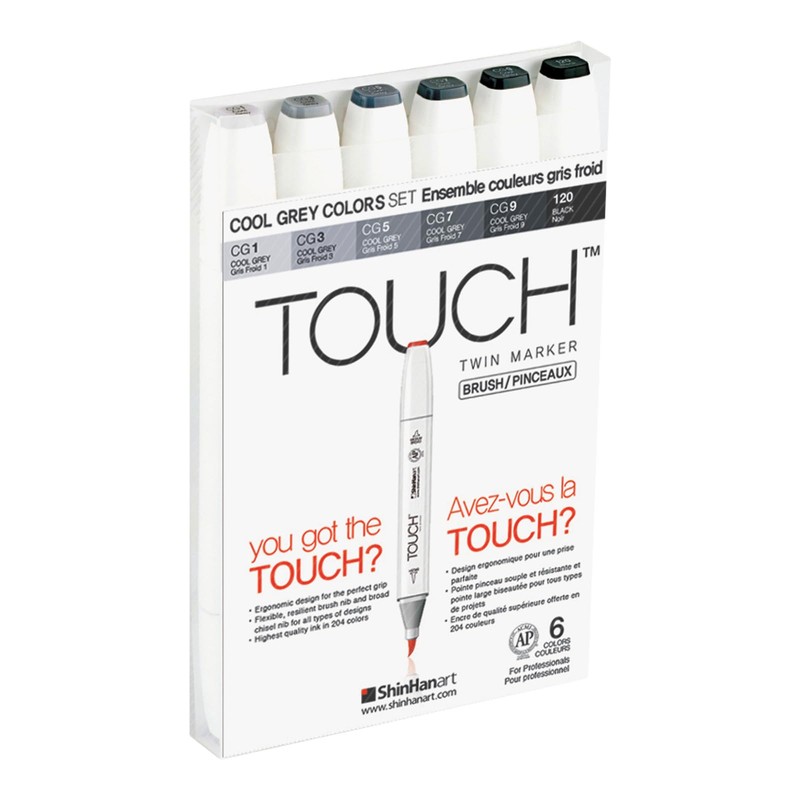 Touch 20611 Set Gc con 6 Marcadores Brush # 604