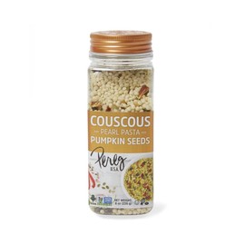 Pereg Israeli Couscous Pearl Pasta with Pumpkin Seeds & Currants Canister (8 Oz x 6 Pack), Pearl Toasted Pasta, Pure Ingredients, Pre-Flavored with Spices, Vegan