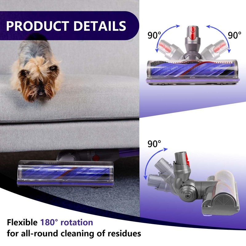 Upgrade Anti-Tangle Replacement Head Compatible with Dyson Digital Slim, V12