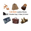 120 Set Leather Snap Fasteners Kit, 12.5mm Metal Snap Buttons
