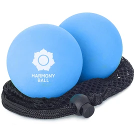 Massage Ball Set of 2 Natural Rubber Including Net - 2 x Massage Balls 7.2 cm Each Pleasantly Flexible Perfect for Fascia and Self Massage (7.2 cm, 2 x Blue)