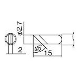 白光(HAKKO) コテサキ/Kガタ T12K