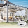 ele ELEOPTION Clear Tarp Patio Enclosure Waterproof PVC Curtains for