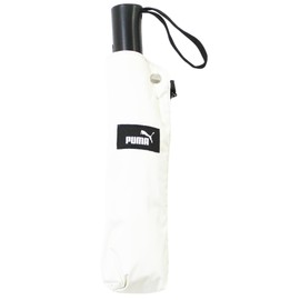 Puma PBP81WJ55 Unisex Black Coating Safety Stopper Automatic Opening Folding Umbrella, 21.7 inches (55 cm) x 6R, Off-White