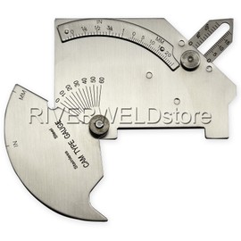 RIVERWELD Bridge Cam Gage Test Ulnar Welding Inspection Gauge Checks Depth of Undercut and Pitting Fillet Weld Throat Size and Length Angle of Preparation Misalignment