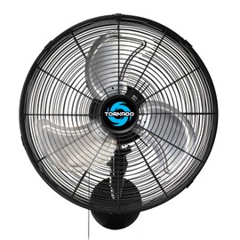 Tornado - 16 Inch Pro Series Oscillating Wall Mount Fan - High Velocity Heavy Duty Metal Wall Mount Fan for Industrial, Commercial, Residential, and Greenhouse Use - UL Safety Listed