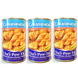 3 Pack Companion Cha’i-Pow-Yu Braised Gluten (Seitan Tidbits)10 Oz Each齋鮑魚