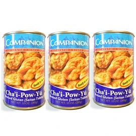3 Pack Companion Cha’i-Pow-Yu Braised Gluten (Seitan Tidbits)10 Oz Each齋鮑魚