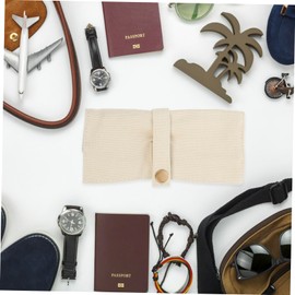 BESPORTBLE 5-slot Watch Roll Canvas Bag for Travel Small Jewelry Storage Organizer Case