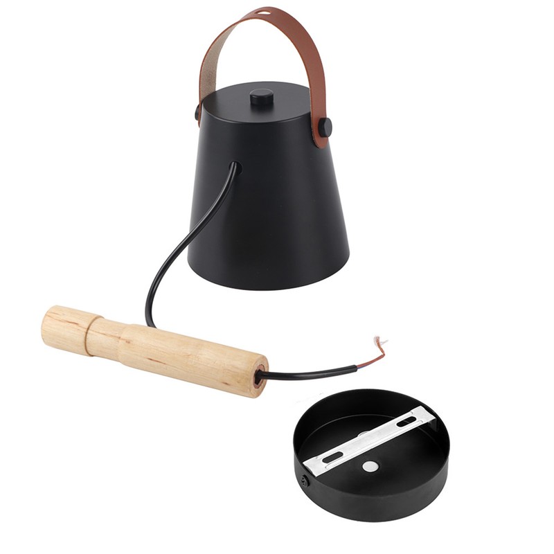 Modern Wooden Iron Bedroom Wall Mount Lamp Porch Corridor Study