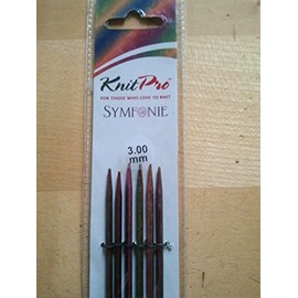 Knit Pro Symfonie Needle Set, 15 cm Length, Wood, 2.5 3.0 3.5 Selectable (3.0)