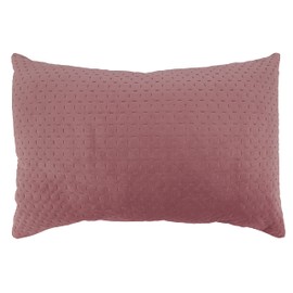 SARO LIFESTYLE Pinsonic Velvet Throw Pillow, Dusty Rose, 14"x20", Poly Filled