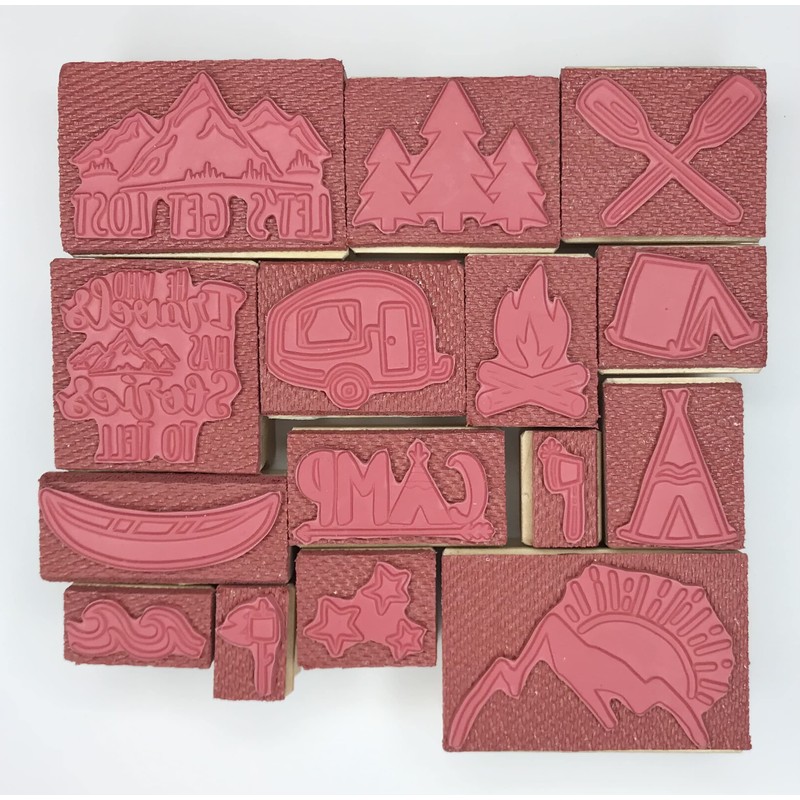 Camping Rubber Stamps