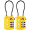 ANVIL TSA Approved Luggage Locks - Re-settable 3-Digit Combination Cable