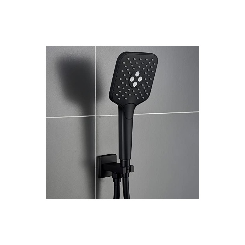 Gabrylly 3-Setting High Pressure Handheld Shower Head,Matte Black（only shower head）