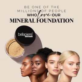 Bellapierre Mineral Foundation SPF 15 – Loose Powder Foundation, Full Coverage Mineral Makeup with Matte Finish – Vegan, Cruelty Free, Hypoallergenic, Oil & Talc Free – 0.32 oz - Nutmeg