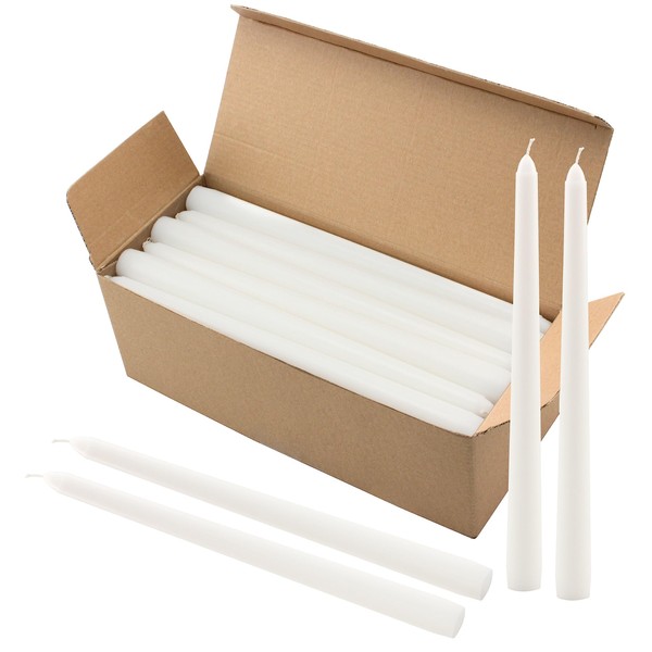 Stonebriar Tall 10" Unscented Dripless 30 Pack Taper Candles
