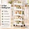 5-Tier Rolling Storage Cart for Kitchen Organization – Space-Saving Mobile