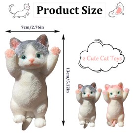 Niedlich Anti Stress Katze 2 Stück 13x7cm Taba Squishy Katze Toy Flexible Klebrig Quetschspielzeuge Klebrig Quetschspielzeug Cute Squeeze Für Mädchen Und Jungen Zum Entspannen