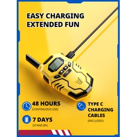 Inspireyes Walkie Talkies for Kids Rechargeable, Easter Basket Essentials Stuffers, Long Range 2 Way Radio, Outdoor Camping Games Toy Birthday Xmas Gift for Boys Age 8-12 3-5, 3 Pack