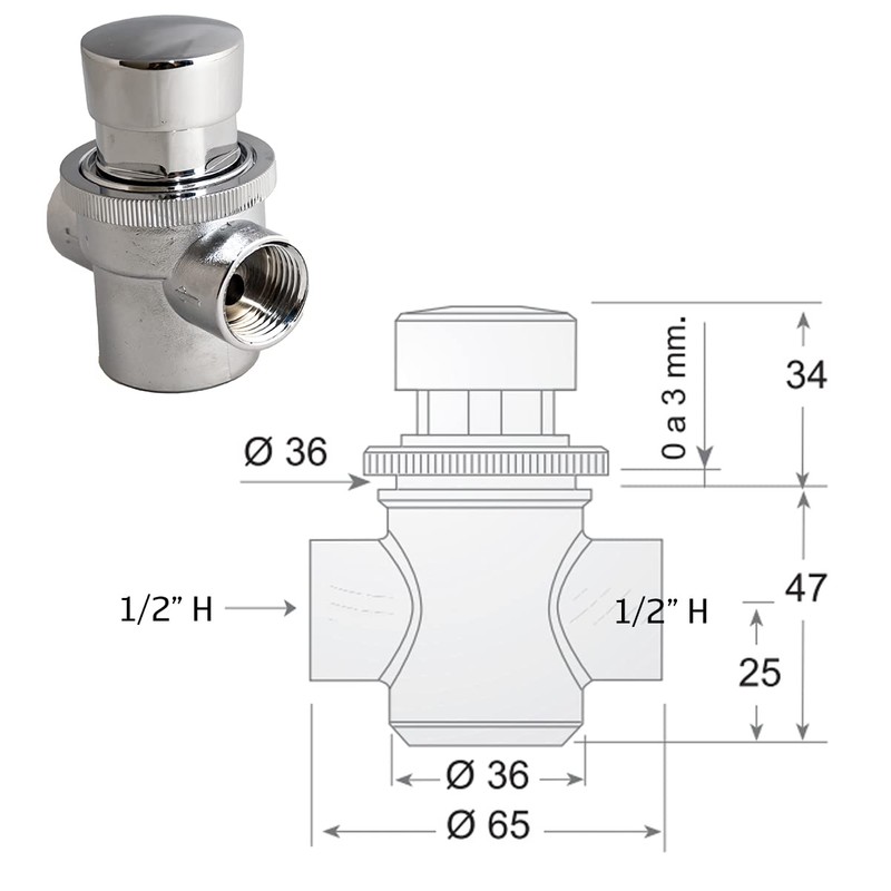 Push button tap with timer for automatic basin - use