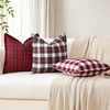 OTOSTAR Pack of 2 Christmas Scottish Plaid Throw Pillow Covers