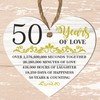 50th Wedding Anniversary Heart Plaque - Celebrate Half a Century
