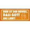Generisch Blechschild 27x10 cm Bier ist der Beweis das Gott