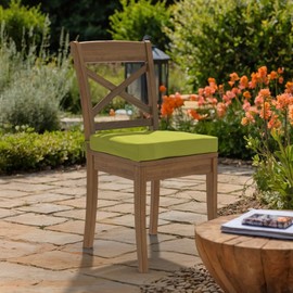 California Umbrella Foam Chair Pad Cushion (Set of 2), 18 x 18, Macaw