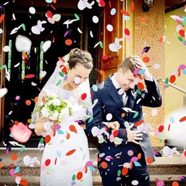 Pack of 10000 Colourful Confetti - Large Confetti Pastel Round 2.5 cm, Confetti Wedding, Tissue Confetti for Wedding Valentine's Day, Balloons, Table Decoration Birthday Party