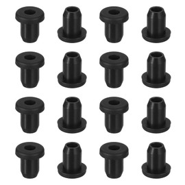 uxcell 45Pcs 1/8" ID, 2/8" Drill Hole Rubber Grommets, Top Hat Grommets Firewall Hole Plug Fit 3mm Wire for Vinyl Tubing in Hydroponic Irrigation Systems, Black