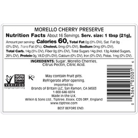 Tiptree Morello Cherry Preserve, 12 Ounce Jar