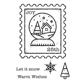 Woodware Francoise Collection - Snow Globe Stamp - Clear Stamp Set, Transparent, 3 x 4 inches (FRM041)