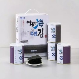 Seller Aid [셀러에이드]곱창캔김 조미김 4입 설 명절 선물세트 구정선물 부모님설선물 Sellerade Spicy Gopchang Canned Seaweed Gift Set for Lunar New Year and Parents' Day