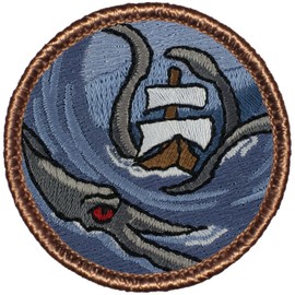 Kraken Sea Monster Patrol Patch - 2" Round!