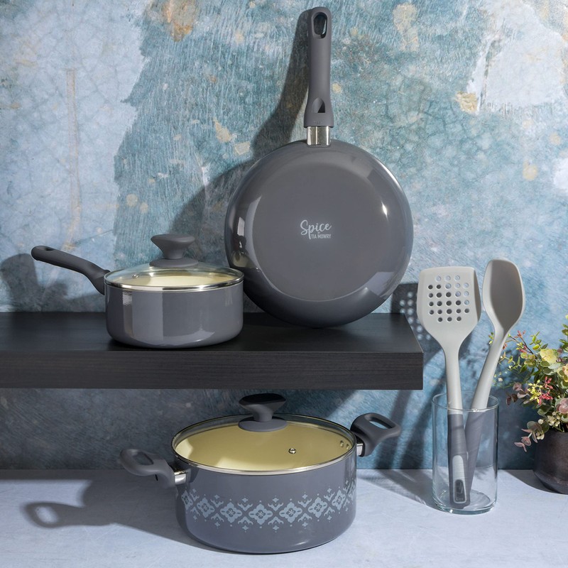 Spice by Tia Mowry Savory Saffron 7-Piece Healthy Nonstick Ceramic