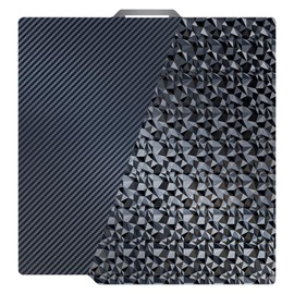 TIOPY PET (Carbon) + PEO (Diamond) Bambu Lab Build Plate 257 x 257 mm, 3D Double-Sided Printing Spring Steel for Bambu Lab X1 X1C X1E P1P P1S A1, 257 x 257 mm Textured Print Plate, No Magnetic Base