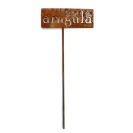 Classic Metal Garden Markers 19 Inches Tall (arugula, Naturally Rusted)