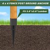 TAYORY 4 Pcs 4"x4" Fence Post Anchor Ground Spike 32"(Actual: