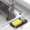 Small Silicone Bathroom Vanity Tray Rectangle Soap and Sponge Holder