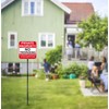 Private Property No Trespassing Sign with 54 Inch Black Metal