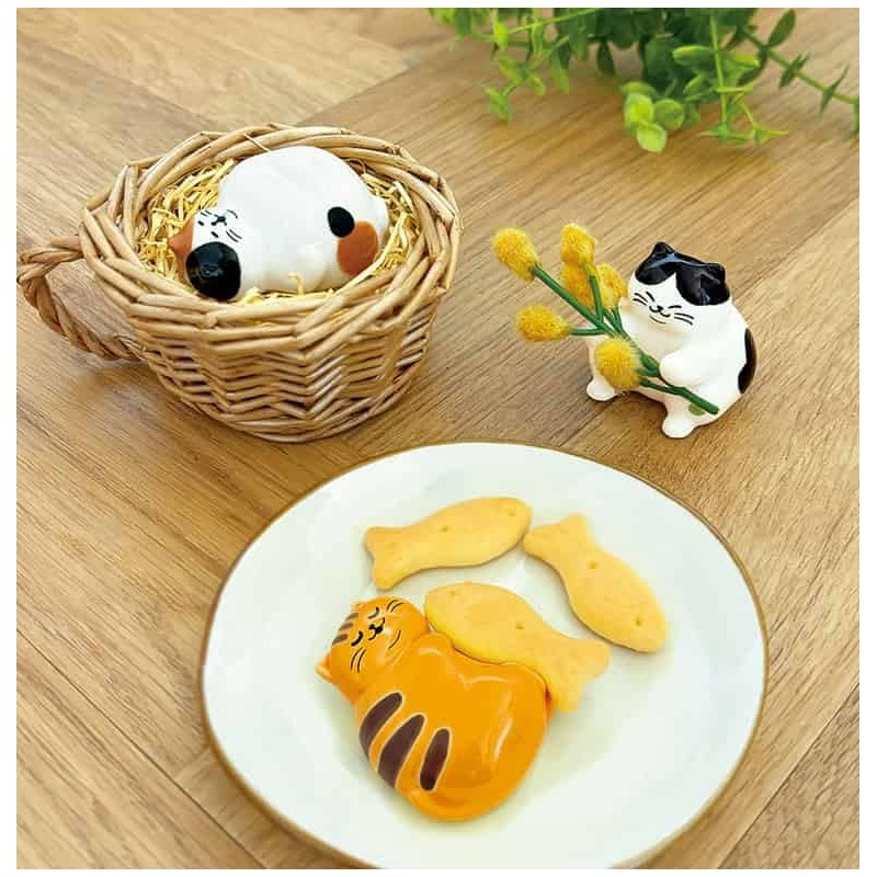 Decoré MG-38933 Boteko Cat Chopsticks Rest, Strong Body, Approx. 1.3