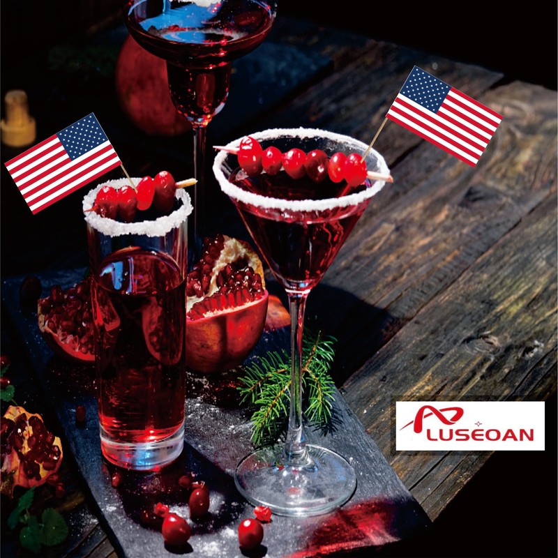 American US Toothpick Flag USA Small Mini Cocktail Fruit Cupcakes