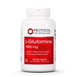 PROTOCOL FOR LIFE BALANCE PROTOCOL FOR LIFE BALANCE L-Glutamine 1000mg - Amino Acid - Muscle Tissue, Gut Health Immune Health - 120 Veg Caps
