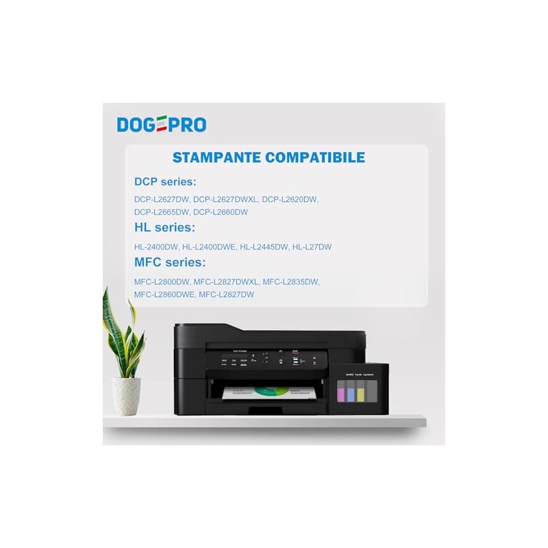 DogePro TN2510 TN-2510 Compatible Toner for Brother TN2510, up to