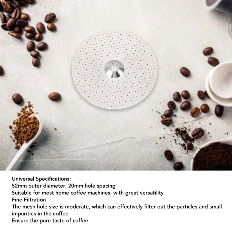 Puck Screen Stainless Steel Reusable Rust Proof Coffee Filter Mesh