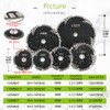 FACHLICH Diamond Cutting Blade 115mm/4.5" 2pcs with Turbo Slant Protection
