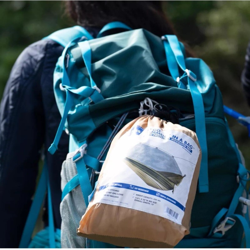 Bliss Hammocks In a Bag Strong Mesh Fabric Light Blue