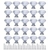 YourGift 25 Pack Drawer Knobs Diamond Shaped Crystal Glass 30mm